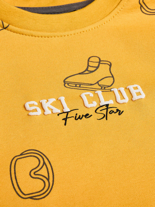 Kids Sweatpants Set With Top Yellow