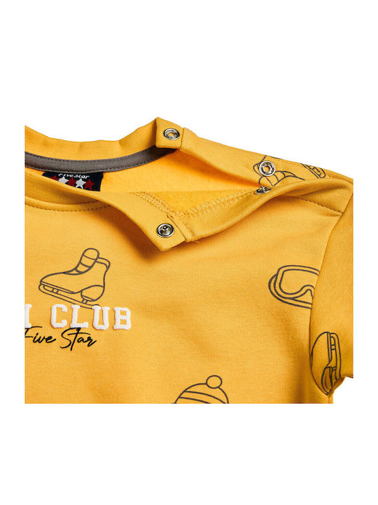 Kids Sweatpants Set With Top Yellow