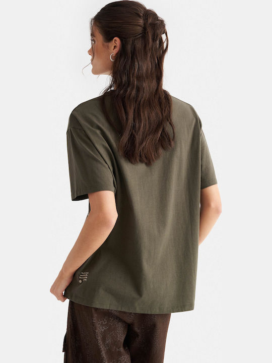 attrattivo Women's Summer Cotton Short-Sleeve Blouse Green