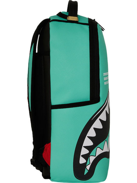 Sprayground Shark Central Bubble Shark Ученическа раница Тюркоазена с Джоб за бутилка