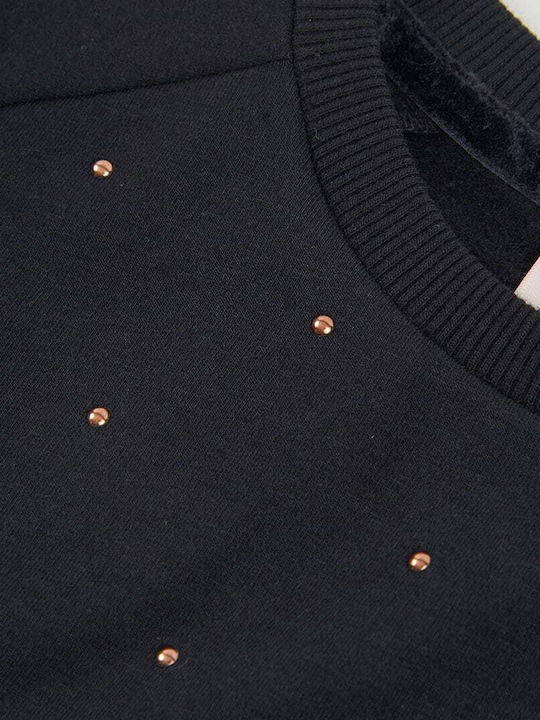 Fleece Bluză pentru copii Neagră Sweatshirt