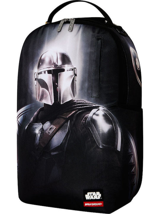 Sprayground Star Wars Mandalorian This Is The Spray School Backpack Junior High-High School With Water Bottle Holder Black 29 x 15 x 45cm