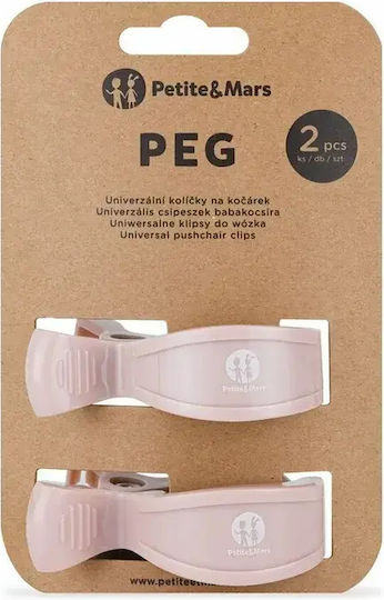 Petite & Mars Clips Pentru Cărucioare Roz