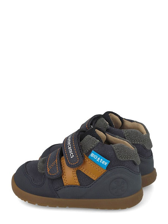 Kids Sneakers High Anatomic with Hoop & Loop Closure Blue