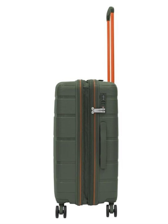 Ciak Roncato Large Hard Green Travel Suitcase Height 75cm