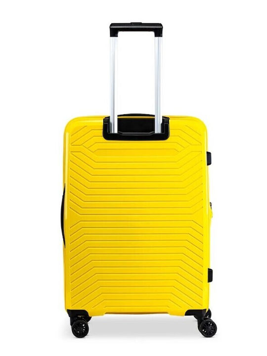Ciak Roncato Medium Hard Yellow Travel Suitcase Height 67cm