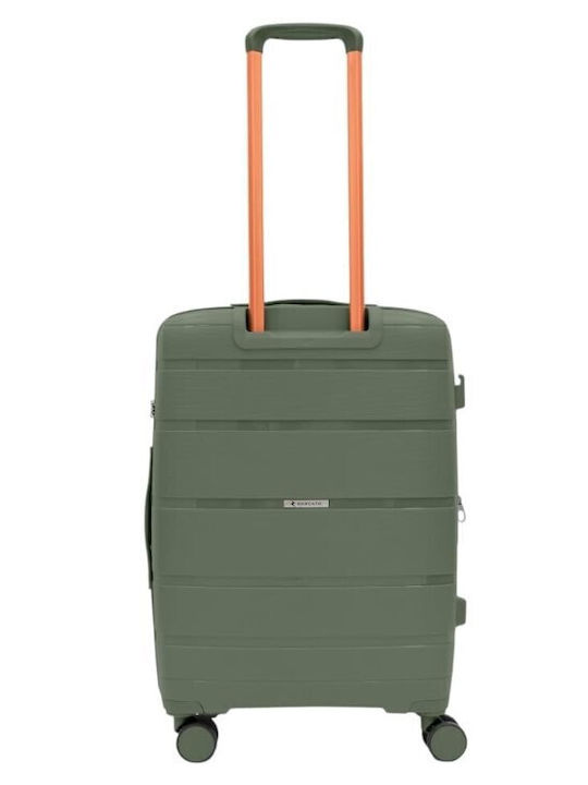 Ciak Roncato Large Hard Green Travel Suitcase Height 75cm