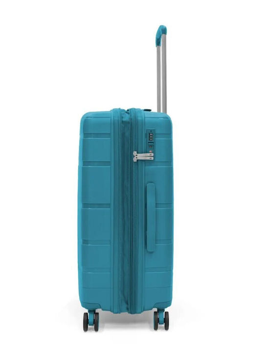 Ciak Roncato Large Hard Light Blue Travel Suitcase Height 75cm