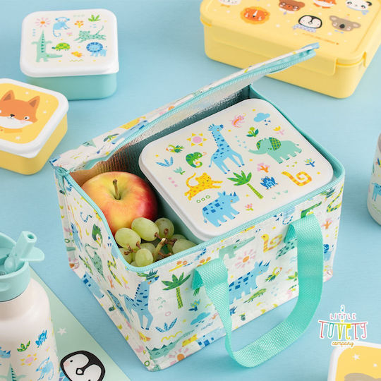 A Little Lovely Company Plastic Kids' Dinner Set 0.45lt Thermal Transparent