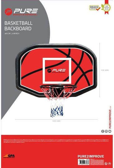 Pure2Improve Basketball Hoop with Backboard and Net