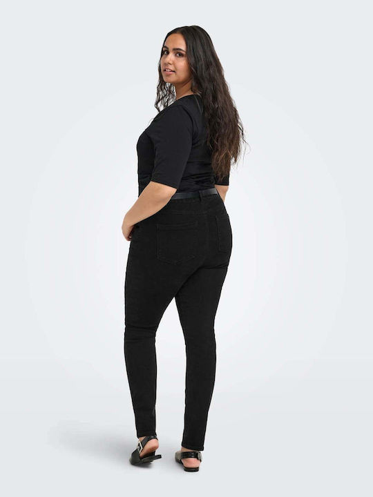 Ψηλόμεsă Pantaloni Jean Dama Cu Talie Înaltă Skinny Negru