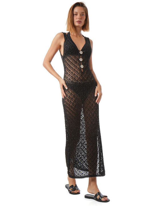 Silia D Women's Beachwear Caftan Black