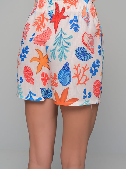 Milena by Paris Women's Multicolour Beach Shorts 040350-Multicolour
