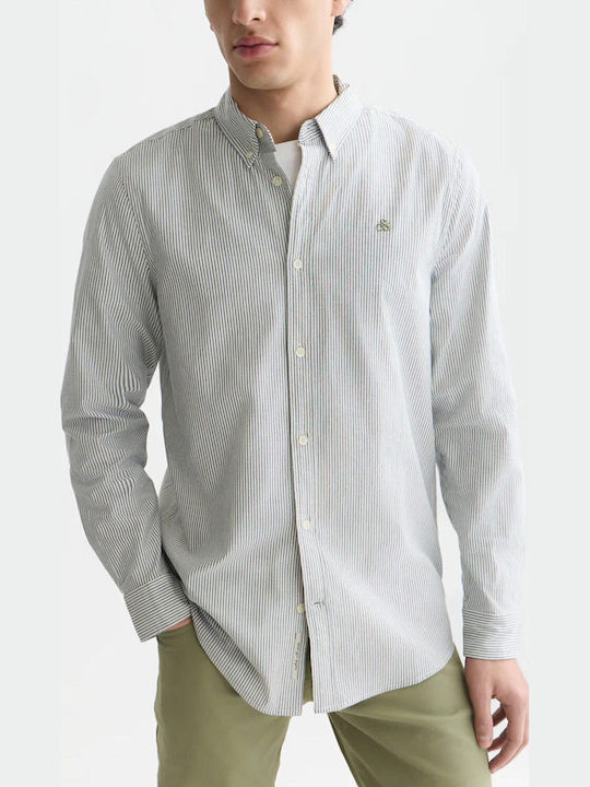 Scotch & Soda Cămașă Cu Mâneca Scurtă În Linie Regular Fit Cu Dungi Sky Captain Stripe
