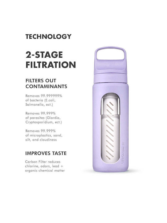 Lifestraw Lifestraw Wasserflasche Kunststoff mit Mundstück und Filter 600ml Blauer