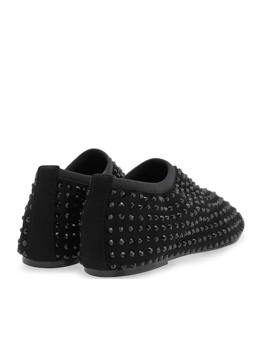 Wildleder Damen Ballerinas in Schwarz Farbe