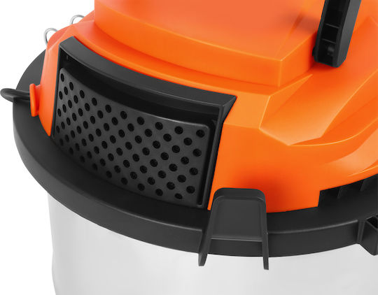 Kraft & Dele Aspirator Umed-Uscat 1600W cu Recipient Inoxidabil 20lt Gri