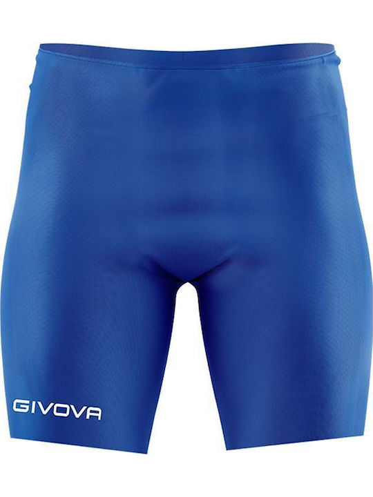 Givova Bermuda Skin Herren Sportleggings Compression Kurze Blaue