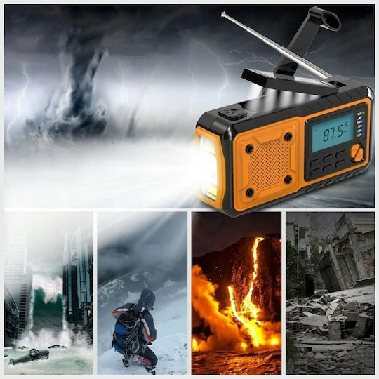 Portable Solar Radio with USB Orange