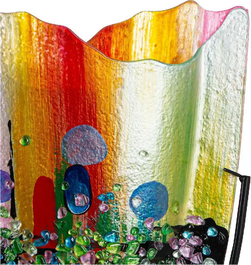 Gilde Gilde Dekorative Boden Vasen Glas Manto Mehrfarbig 30x10.5xH49cm