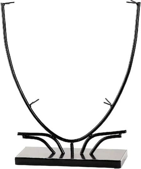 Gilde Gilde Dekorative Bodenvasen Glas Dixion Schwarze 29x10,5xH48cm