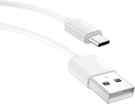 T-Phox Cablu USB 2.0 USB-C masculin - USB-A Alb 1.2m
