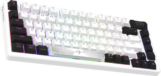 Aqirys Adara Mini LE Gaming Μηχανικό Πληκτρολόγιο 75% με Haimu Pink διακόπτες και RGB φωτισμό (Αγγλικό US) Λευκό