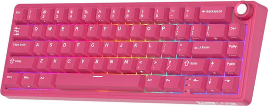 Royal Kludge R65 Gaming Πληκτρολόγιο με RGB φωτισμό (Αγγλικό US) Berry Red