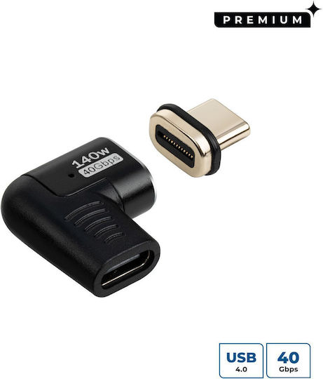 Microconnect Magnetic USB4 Gen 3x2 90° Adapter 1100903 MC-USB4CCMF-Magnetic