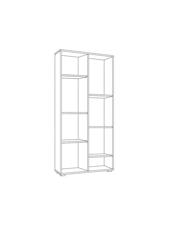 Modulus 4 Kinder Bücherregal Boden Kunststoff Graue 70x33x142cm