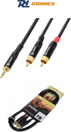 Power Dynamics Καλώδιο Ήχου 3.5mm male - RCA male Μαύρο 3m με Επίχρυσους Ακροδέκτες 177.036