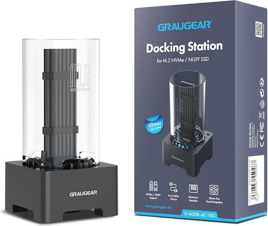 Graugear Hard Drive Docking Station PCIe/SATA M.2(2230)" / M.2(2242)" / M.2(2260)" / M.2(2280)" with Connection USB-C (G-M2DK-AC-10G)