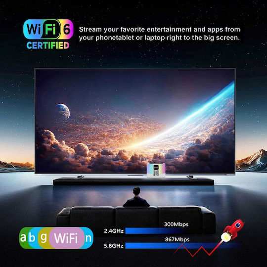 Andowl TV Box TV6 8K UHD με WiFi 4GB RAM και 64GB Αποθηκευτικό Χώρο με Λειτουργικό Android