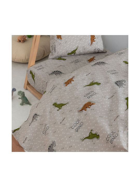 Palamaiki My Kingdom Baby Sheets Set Crib Cotton Fitted Gray 130x170cm 3pcs