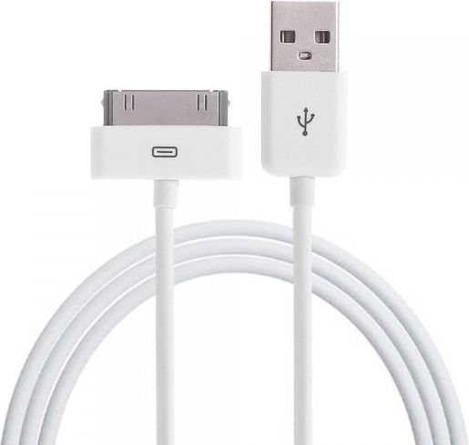 USB to 30-Pin Cable Λευκό 1m 1τμχ