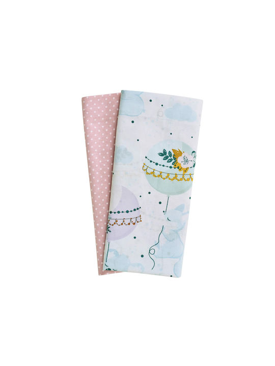 Das Home Fun 4915 Seturi de cearșafuri pentru bebeluși Pentru Cradle Bumbac Albastru deschis, Mentă, Roz Multicolore 70x120buc 2buc