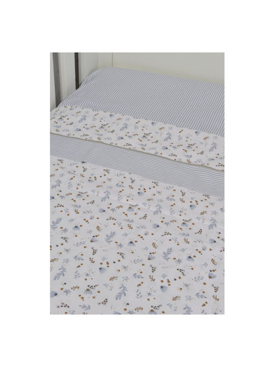 Baby Oliver Fitted Baby Sheets Blue 75x110cm
