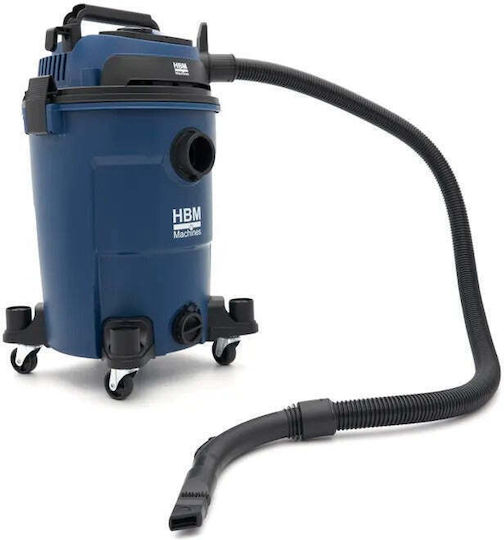 HBM Machines Aspirator Umed-Uscat 1200W cu Recipient din Plastic 25lt