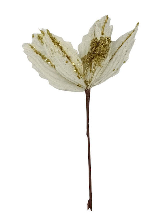 Weihnachtskranz Dekoratives Blume Länge 34cm Glitter Gold