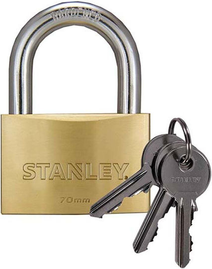 Stanley Padlock Brass with Key 70mm 1pcs