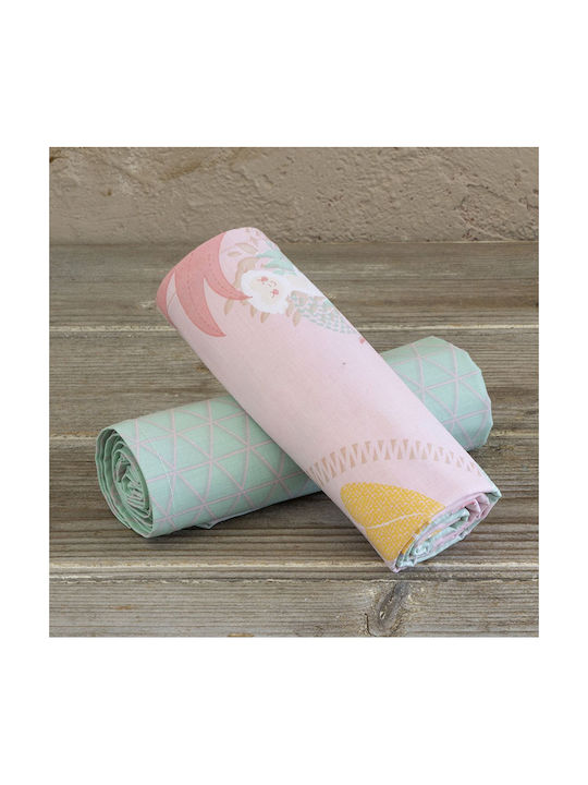 Nima Set de cearșafuri pentru bebeluși Pentru Cradle Bumbac Little Paradise Roz 2buc 70x110buc