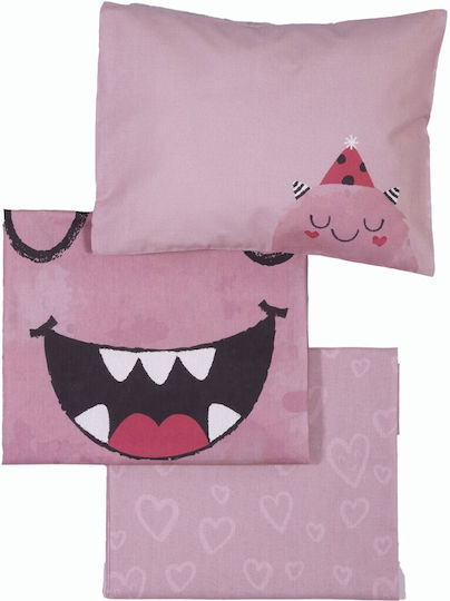 Nef-Nef Homeware Girl Baby Sheets Set Crib Cotton 120x170cm 3pcs