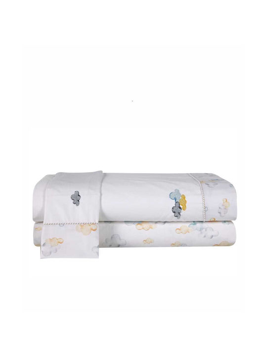 Kentia Safari Baby Sheets Set Crib Cotton Satin Beige 120x170cm 3pcs