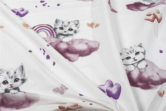 Dimcol Mauve Baby Bettlaken 80x110cm