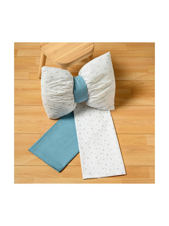 abo Baby Sheets Set Cradle Cotton Sky Blue Light Blue 70x120cm 2pcs
