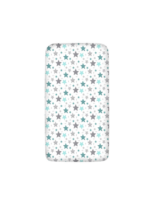 Kidizi Cearșaf pentru bebeluși Pentru Patut Bumbac cu Cauciuc Verde 60x120buc