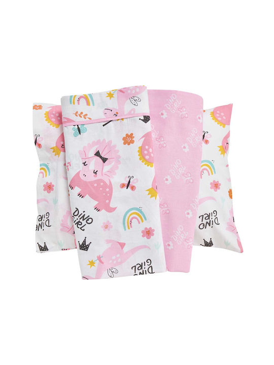 Alouette Baby Sheets Set Crib Cotton Multicolored 130x170cm 3pcs