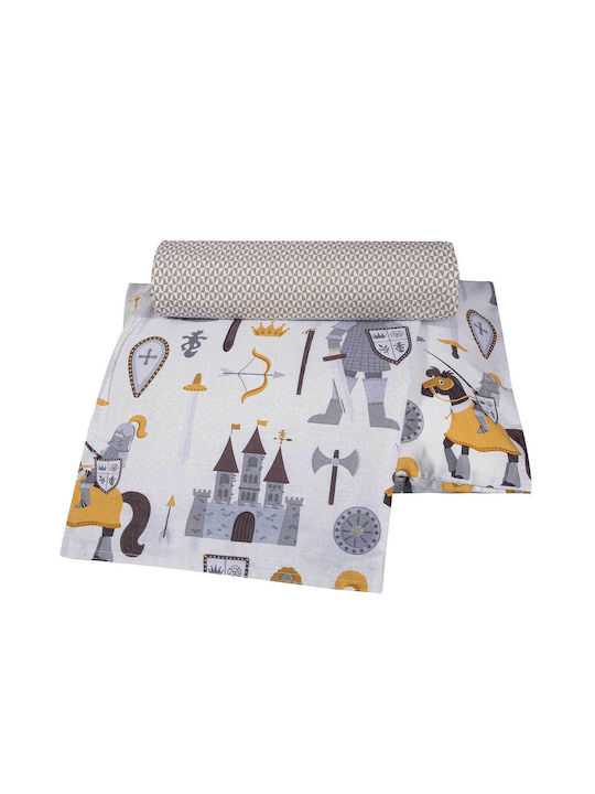 Greenwich Polo Club Set Lenjerii De Pat Pentru Pătuț Bumbac 8861 Ecru 130x170cm 3 Bucăți