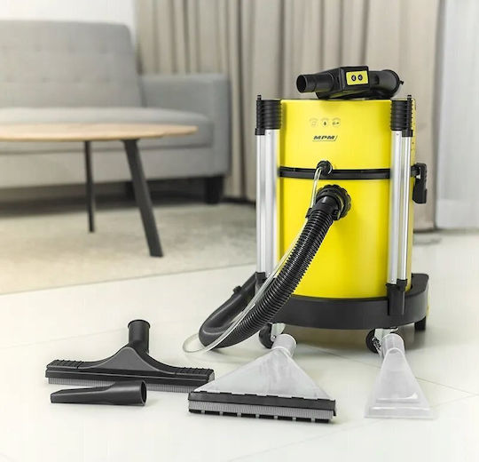 MPM Wet-Dry Vacuum 1200W with Stainless Steel Container 20lt Yellow