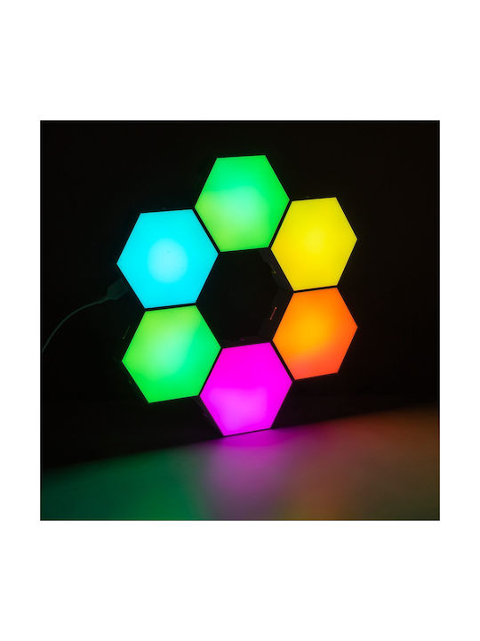 GloboStar Decorative LED RGB Light 6pcs 10.5x10.5x3cm